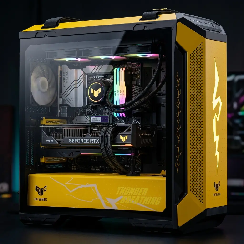 ASUS TUF Gaming GT501 Demon Slayer Edition gaming PC with RTX 3070 Ti and Intel Core i7-12700KF